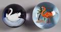 Two Rick Ayotte Glass Paperweights