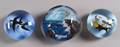 Three Rick Ayotte Glass Paperweights