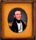 Miniature watercolor on ivory portrait of a military officer 19th c