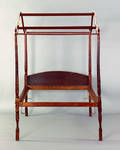 New England painted tall post bed ca 1780