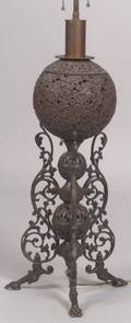 Reticulated Bronze Lamp Base