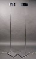 Pair of Milo Baughman Chrome Floor Lamps