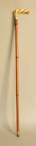 Presentation cane with silver and bone grip inscribed  Gen NH Harris from HS Foote