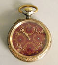 Pocket watch with guilloche face
