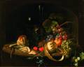 Manner of Willem Claesz Heda Dutch 1594c 1680 Still Life With Rommer Fruit and Oysters on a Ledge