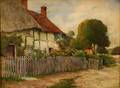 Alfred A Waters British 19th Century Where the Roses Bloom Welford Gloucestershire