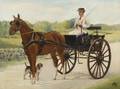 American School 19th20th Century Gentleman in a Buggy