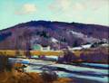 School of Aldro Thompson Hibbard American 18861972 White Barn in a Valley Winter