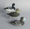 Three miniature Jess Urie duck decoys