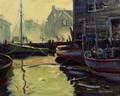 Russ Webster American 19041984 Cape Ann Harbor Scene
