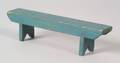 Miniature Bluepainted Wooden Bucket Bench