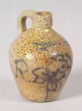 Miniature Cobalt Blue Decorated Stoneware Jug
