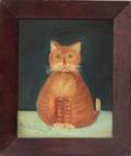 American School 19th Century Portrait of a Yellow Cat