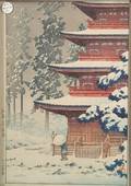 Hasui Temple in Snow