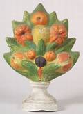 Chalkware Fruit Pattern Mantel Garniture