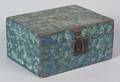 Blue Paint Decorated Pine Box