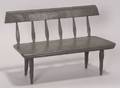 Miniature Carved and Painted Wooden Windsor Settee