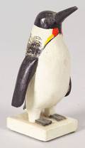 Carved and Painted Wooden Penguin Figure