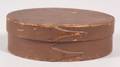 Shaker Brownpainted Oval Covered Box