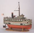 Painted Wooden Model of the Great Lakes Steam Freighter Eddie Martin