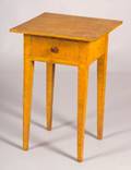 Federal Paint Decorated Yellow Pine Onedrawer Stand