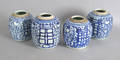 Four Chinese porcelain ginger jars
