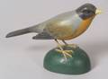 Carved and Painted Robin Figure