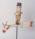 Carved and Painted Figural Whirligig