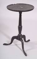 Federal Black Painted Cherry Candlestand