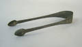 Massachusetts bright cut silver sugar tongs