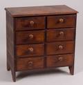 Diminutive EightDrawer Walnut Chest
