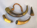 Powder horn with brass mounts