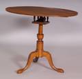 Chippendale Tiger Maple Tilttop Tea Table