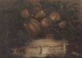 Kinsley C Gladding Providence Rhode Island 1802  1866 Still Life with Basket of Fruit