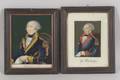 Continental or PennsylvaniaGerman School 19th Century Two Portraits of George Washington