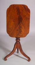 Federal Mahogany and Mahogany Veneer Carved Tilttop Candlestand