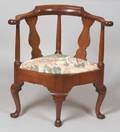 Chippendale Walnut Roundabout Chair