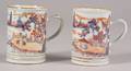 Pair of Imari Palette Porcelain Mugs