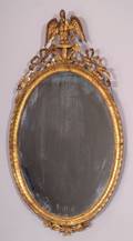 Neoclassical Gilt Gesso and Wood Carved Mirror