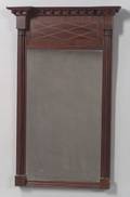 Federal Mahogany Inlaid Looking Glass