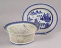 Canton Porcelain Fruit Basket and Undertray