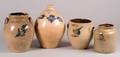 Four Cobalt Decorated Troy New York Stoneware Items
