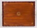 Brass Mounted Inlaid Walnut and Mahogany Veneer Tray