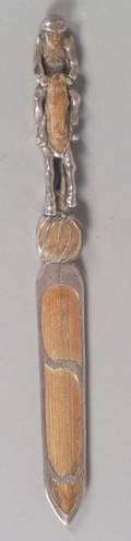 Silver Overlay and Carved Wooden Letter Opener