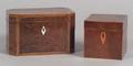 Two Inlaid Veneer Tea Caddies