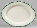 Green Featheredge Creamware Platter