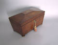 English mahogany tea caddy