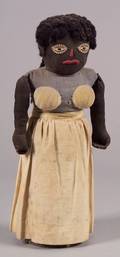 Stuffed Textile Black Folk Art Doll