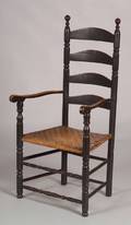 Blackpainted Slatback Armchair