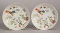 Pair of Famille Rose Saucer Dishes